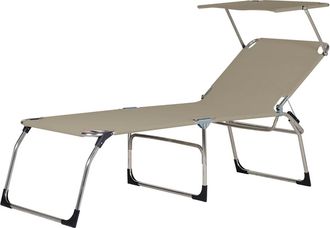 Jan Kurtz Fiam - Amigo 40+ Sun Dreibeinliege mit Sonnendach, taupe