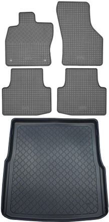 OEM Volkswagen Passat B8 Variant Kombi (5 Puertas) Desde Diciembre De 2014. Juego: Alfombrillas De Goma Para Coche + Alfombrilla Para Maletero