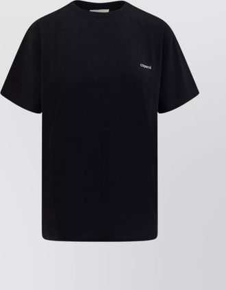 Coperni organic cotton logo print ribbed crew neck short sleeve t shirt