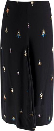 Victoria Beckham Black Embellished Earring Skirt Size XS