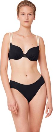 Triumph B&uuml;gel-Bikini-Top TRIUMPH Summer Glow WP 01 sd, Damen, Gr. 38, Cup C, schwarz, Microfaser, Elasthan, Recycling-Polyamid, Waffelmuster, strukturiert, un