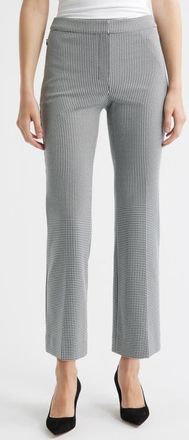 Theory Kick Flare Check Pants in Black/White at Nordstrom, Size 6
