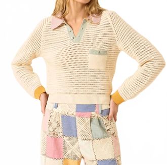 Alix of Bohemia Liza Sorbet Crochet Top In Multi
