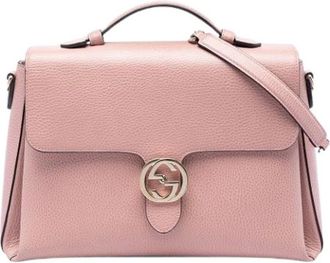 Gucci Pre-owned Satchel - Dames - Vintage Handtas - Roze - ONE Size - Leer - Vintage