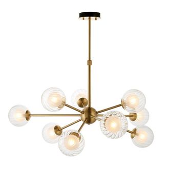 Netlighting ROME Multi Arm Dimmable Stylish Indoor Glass Pendant Ceiling Lamp in Yellow