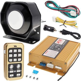 OEM Alarma De Coche De 12 V Cc, 200 W, 18 Sonidos, Altavoz De Sirena De Polic&iacute;a Con Sistema De Micr&oacute;fono Y Control Remoto
