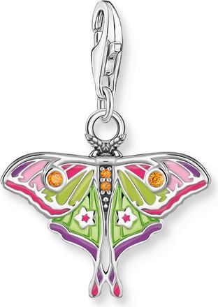 Thomas Sabo charm pendente in argento con design a falena multicolore
