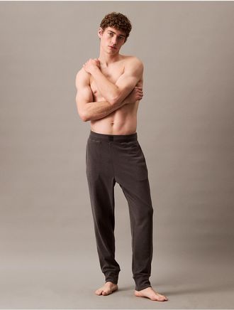 Calvin Klein Mens Plush Fleece Joggers - Grey - M
