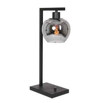 Steinhauer L&aacute;mpara De Mesa - Lotus - Negro - Vidrio Metal - Steinhauer