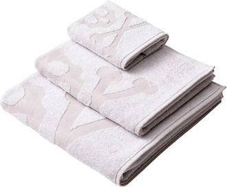 Scalpers Set 3 toallas de ba&ntilde;o blanco de algod&oacute;n 450gsm