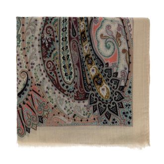 Etro Cashmere Sjaal - Dames - Accessoires - Beige - Maat: ONE Size Kasjmier
