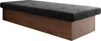 Mirjan24 Cama Dover 100, Fresno Oscuro, Individuales, 80x190, 80x190x39cm