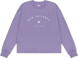 New Balance (WMNS) New Balance Logo Long Sleeve Sweatshirt Asia Sizing Light Purple WT23558-MCY
