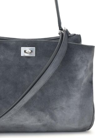 Balenciaga Womens Handbag Rodeo Storm Grey Calf Leather Shoulder Bags