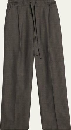 Fear of God Mens Pleated Virgin Wool Straight-Leg Trousers