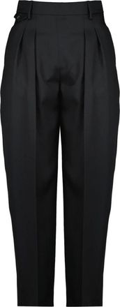 Khaite Dames, Broeken, Zwart, Maat: 2XS Leer