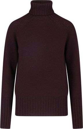 Drumohr Bordeaux Merino Wool Turtleneck Sweater