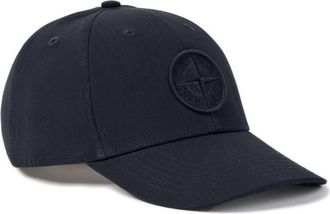 Stone Island Cotton Reps Compass Baseball Cap - Heren - Petten - Blauw - ONE Size - Katoen - Accessoires