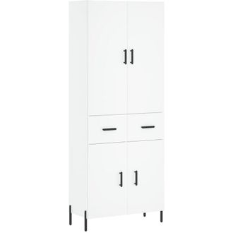vidaXL Vidaxl - Aparador alto madera contrachapada blanco 69,5x34x180 cm