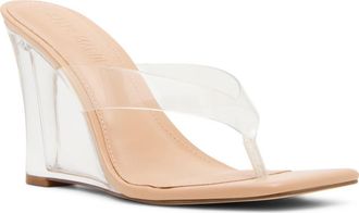 Steve Madden Katrine Wedge Flip Flop in Clear at Nordstrom, Size 8.5