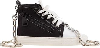 Moschino Fantasy Print Black Mens Sneaker-Shape Chain-Linked Shoulder Bag