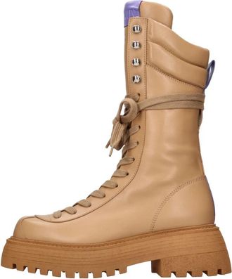 3Juin Wendy 020 Kombat Oxford - Dames - Veterlaarzen - Bruin - 39 EU - Leer - Schoenen
