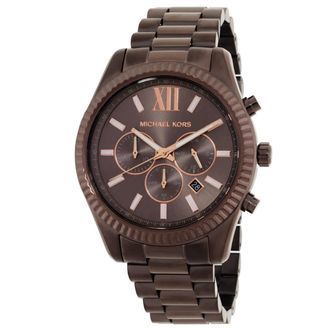 Michael Kors Oversized Lexington Chronograph Quartz Brown Dial Mens Watch MK9224