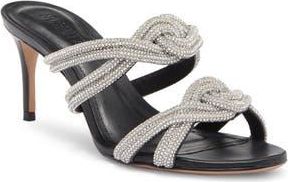 Schutz Jocelyn Rhinestone Slide Sandal in Black-Cristal at Nordstrom Rack, Size 5.5