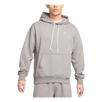 Nike Solo Swoosh Fleece Pullover Hoodie Grey DX0814-029