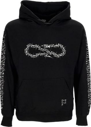 PROPAGANDA Zwarte lichtgewicht hoodie met slangenlogo - Heren - Hoodies - Zwart - L - Katoen - Hoodies & sweatvesten