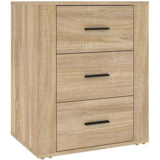 vidaXL Bedside Cabinet Sonoma Oak 50x36x60 cm Engineered Wood Vidaxl