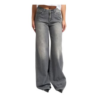 A|X Armani Exchange Wide Jeans, female, Gray, W28, Loose Wide Leg Grey Jeans