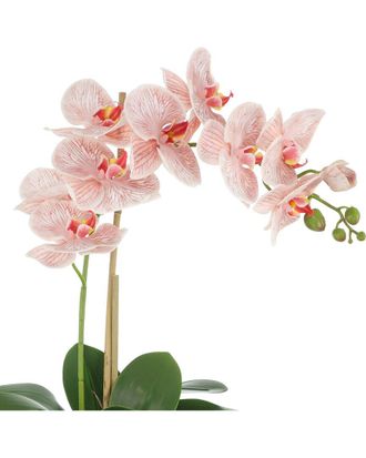 Creative Displays Inc. Handmade Faux Orchid Arrangement In Fiberstone Planter