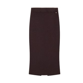 A|X Armani Exchange Pencil Midi Rok - Dames - Kokerrokken - Zwart - L - Wol - Rokken