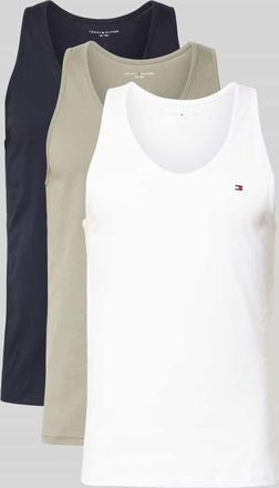 Tommy Hilfiger Regular Fit Tank Top aus reiner Baumwolle im 3er-Pack in Oliv, Gr&ouml;&szlig;e XXL