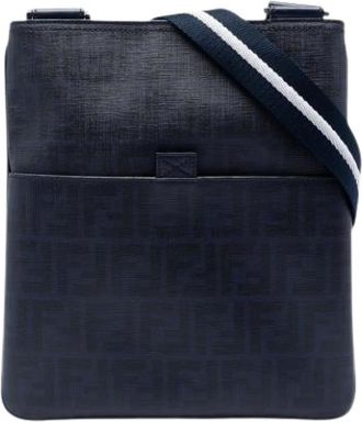 Fendi Pre-owned Crossbody Bag - Heren - Vintage Schoudertas - Blauw - ONE Size - Leer - Vintage