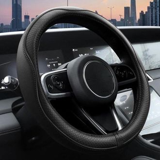 OEM Funda Para Volante De Coche, Funda De Microfibra Para Volante, Con Forro Antideslizante, Modelo Universal De 14,5 A 15 Pulgadas, Color Negro