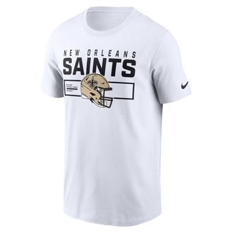 Nike New Orleans Saints Helmet Essential Nike Mens NFL T-Shirt in White | N19910A7W-LQC