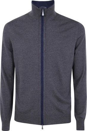 Gran Sasso C&aacute;rdigan con cremallera completa - Knitwear - Hombre - Gris - 2XL