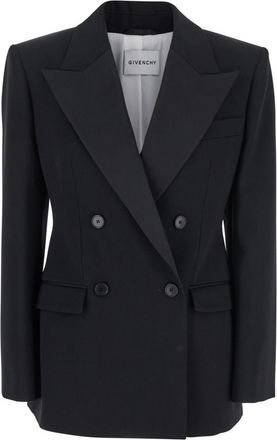 Givenchy Black Double-Breasted Tuxedo Blazer