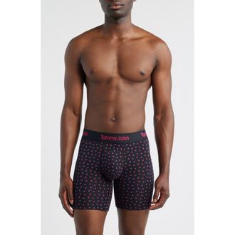 Tommy John Second Skin 4-Inch Boxer Briefs in Black Charming Hearts at Nordstrom, Size Xx-Large