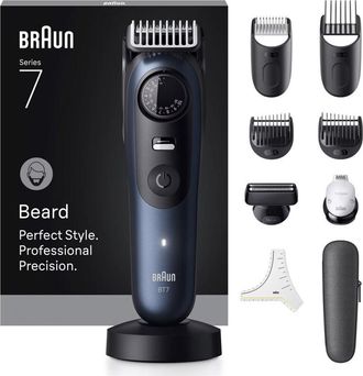 Braun Beardtrimmer 7 Bt7540 Depiladora Para La Barba Bater&iacute;a 40 2 Cm Mojado Y Seco Negro, Azul
