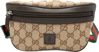 Gucci 2016-2025 GG Canvas Web Childrens belt bag - Bruin