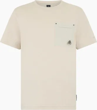Moose Knuckles Mens Moose Knuckles Dalon T-Shirt S1-26 1705 Alabaster - Tan - Size: 42