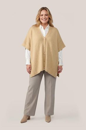 Mart Visser Ayla Lurex Poncho Zand / Goud Maxi