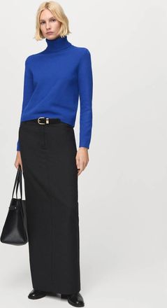 Mango Pullover maglia collo con risvolto blu elettrico - Donna - 2XL - MANGO