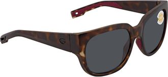 Costa Waterwoman Polarized Gray 580P Square Sunglasses WTW 249 OGP