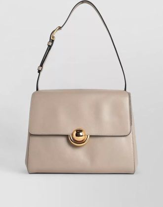 Furla domus s shoulder bag linen leather