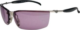 Chanel Pre-owned Accessories, female, Purple, Size: ONE SIZE Pre-owned Metal Sunglasses