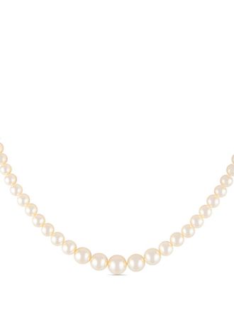 Susan Caplan Vintage 1970s Rediscovered faux-pearl necklace - women - Gold Plated - One Size - White